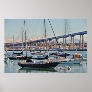 Poster Baía e ponte de San Diego