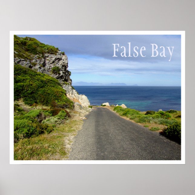 Póster Baía Falsa, Capetown, África do Sul (Frente)