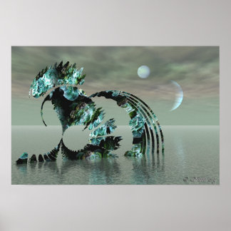 Poster Baía Mineral: Artefato Petrificado de Qaqiz