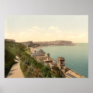 Póster Baía sul, Scarborough, Yorkshire, Inglaterra