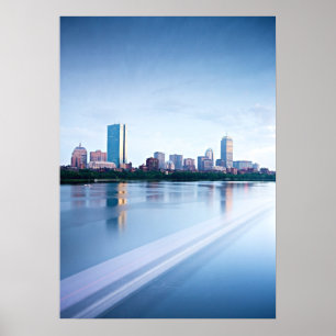 Póster Baía traseira de Boston através de Charles River