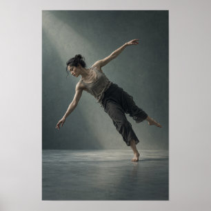 Poster Bailarina Contemporânea em Equilíbrio Dinâmico Fig