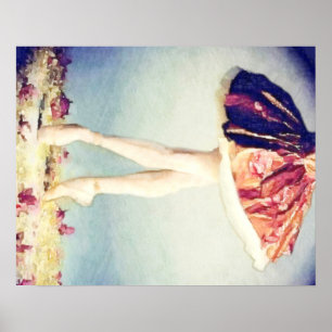 Póster Bailarina cor-de-rosa