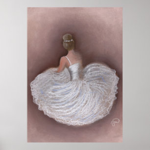 Póster Bailarina de Rosa