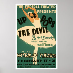 Poster Bailarina & diabo WPA 1938