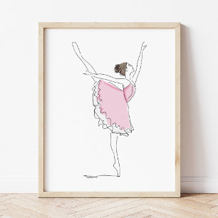 Poster Bailarina, Menina de Ballet, Dançarina de Ballet, 