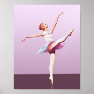 Poster Bailarina no rosa e na lavanda