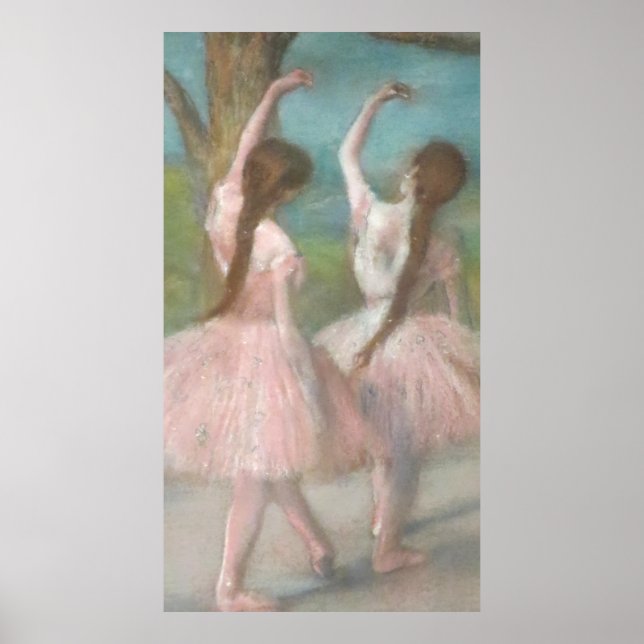 Poster Bailarinas em Rosa Edgar Degas (Frente)
