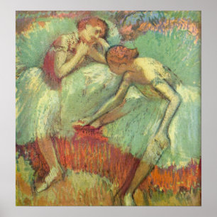 Póster Bailarinas em Verde de Edgar Degas, Balé Antigo