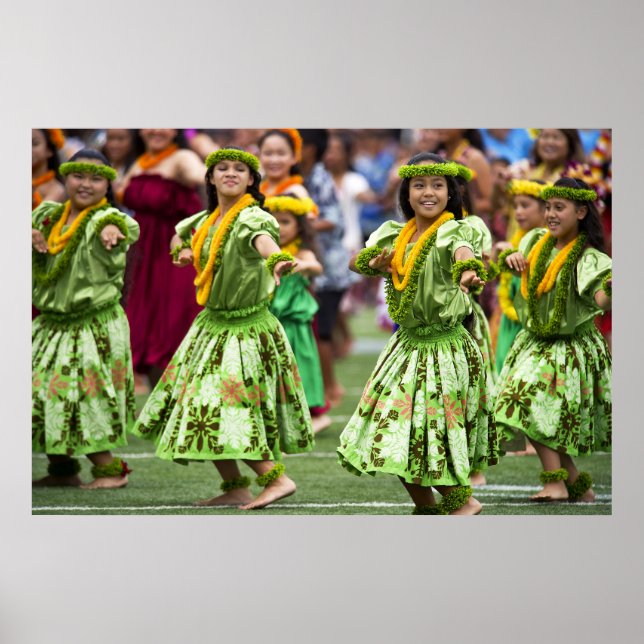 Póster Bailarinas havaianas de Hula (Frente)