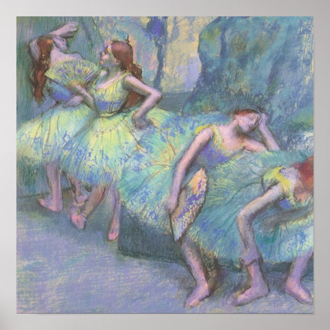 Poster Bailarinas nos Bastidores por Edgar Degas (Frente)