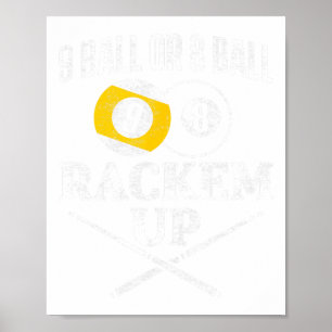 Poster Bailarinos De Piscina Engraçados 9 Ball Ou 8 Ball 