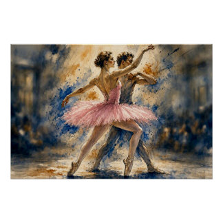 Póster Bailarinos em Movimento,