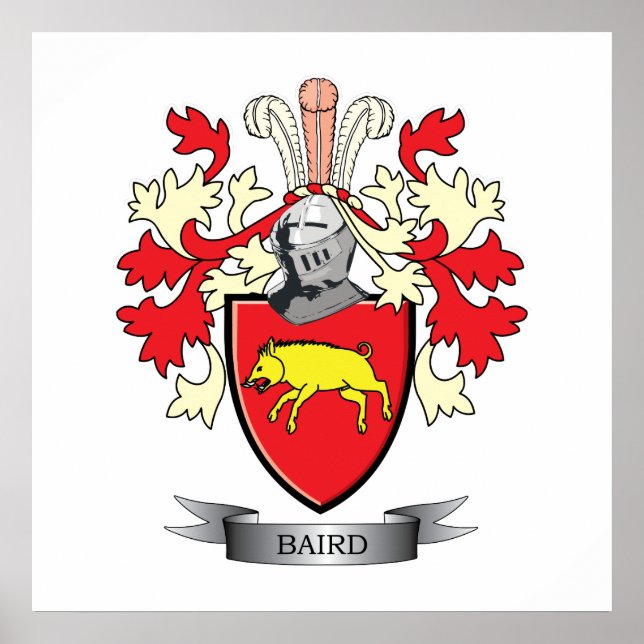 Poster Baird Family Crest Casaco de Armas (Frente)
