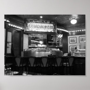 Poster Bairro francês Nova Orleães do bar de ostra,