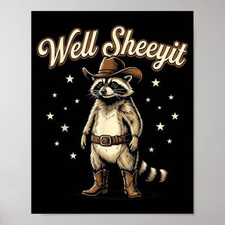 Poster Baita Engraçado Gato Caubói Humor Ocidental Vintag