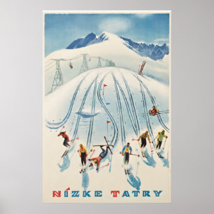 Poster Baixas Tatras Nízke Tatry Eslováquia Montanha Inve