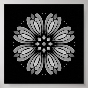 Poster Baixável Ponto Seu Próprio Mandala Mini Floral