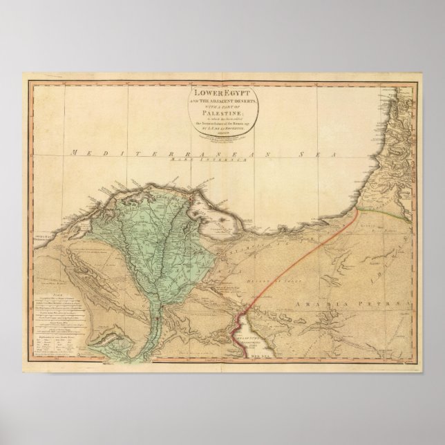 Póster Baixo Egito, Palestina (Frente)