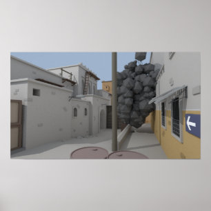 Poster Baixo fumo poli da poeira 2 do mapa de CSGO