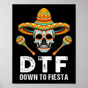 Poster Baixo Para Fiesta Engraçado Festa Do Partido Mexic