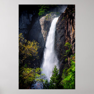 Poster Baixo Yosemite Cai em Cascata