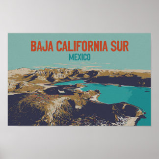 Poster Baja California Sur lanscape, México Cartão postal