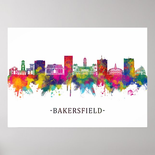 Poster Bakersfield California Skyline (Frente)