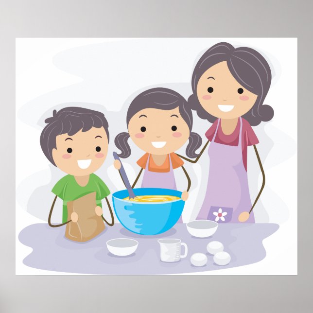 Poster Baking familiar (Frente)