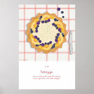 Poster Baking passion com crostata, a tarte italiana