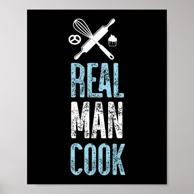 Poster Baking Real Men Cook Rolling Pin (Frente)