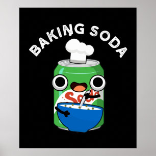 Poster Baking Soda Engraçado Soda Pop Pun Dark BG