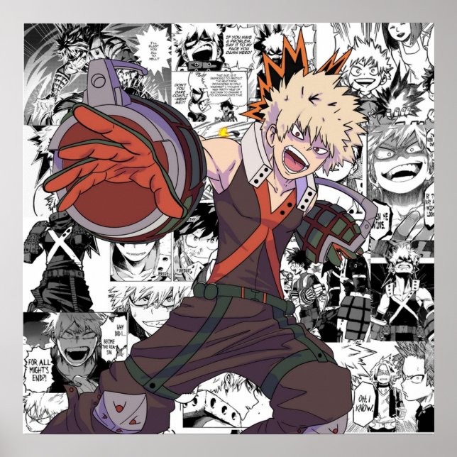 Poster Bakugou Collage (Frente)