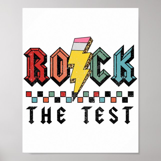 Poster Balançar Camisas Do Dia De Teste Para Professores  (Frente)