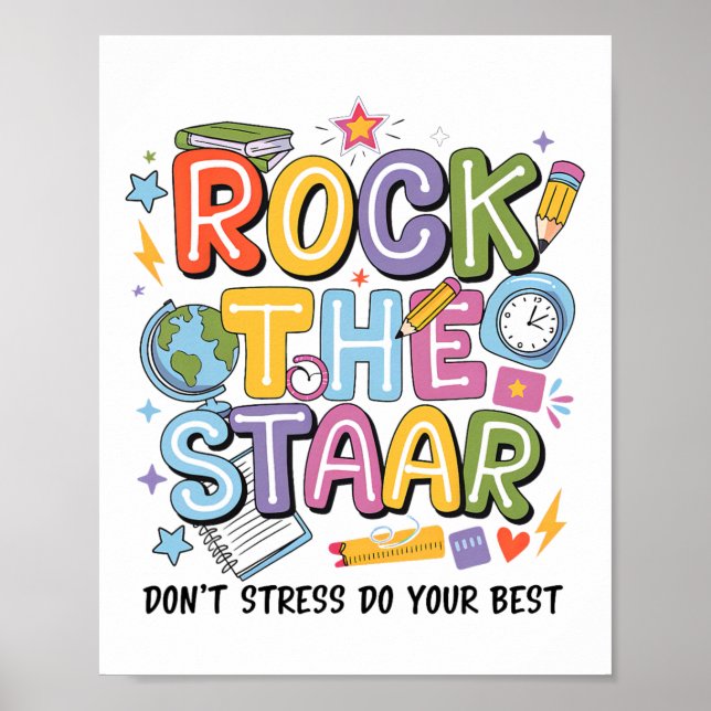 Poster Balance a Prova Dia Staar Professor Motivacional T (Frente)