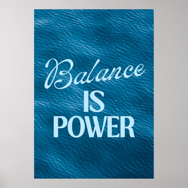 Poster Balance is Power. Inspiration (Frente)