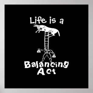 Poster Balanceando burro - ALTERAÇÃO DE COR / Opção d