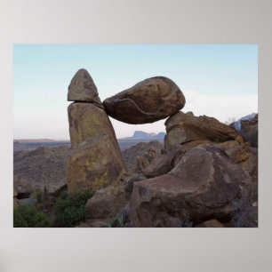 Poster Balanced Rock - Big Bend, Texas