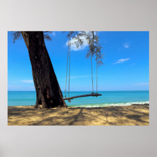 Poster Balanços & árvore na areia