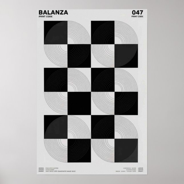 Poster Balanza: Série Geométrica (Frente)