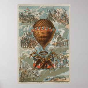 Póster Balão da coroação de Napoleon