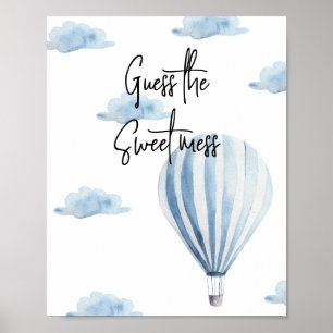 Poster Balão de ar quente - Adivinha a doce bagunça