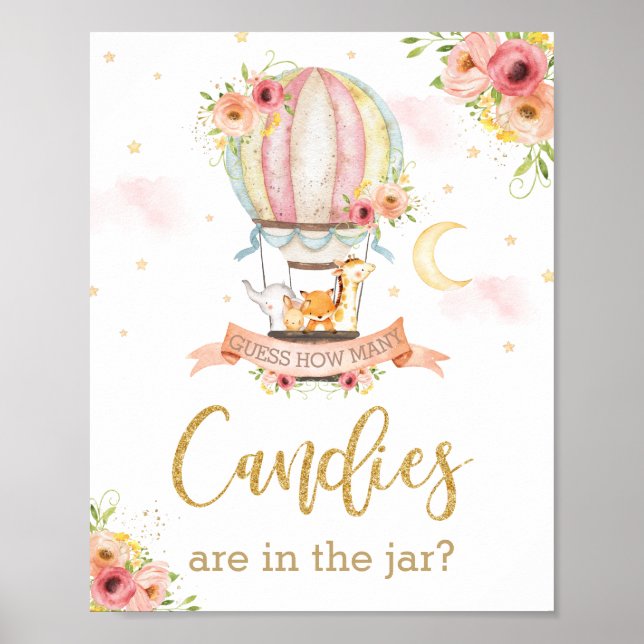 Poster Balão de Ar Quente adivinha quantas canções há no  (Frente)