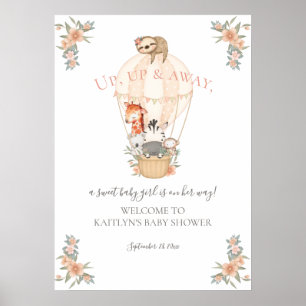 Poster Balão de Ar Quente - Animais Cachinhos Giraffe Slo