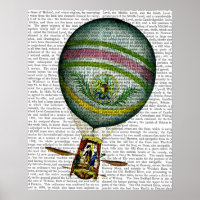 Balão de ar quente azul claro