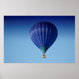 Póster Balão de ar quente azul grande