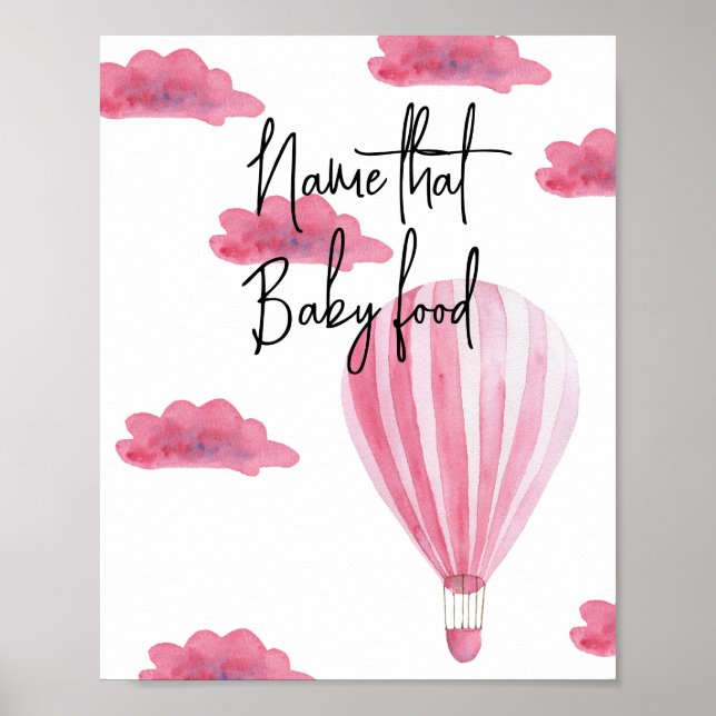 Poster Balão de ar quente - Dê nome a esse alimento para  (Frente)