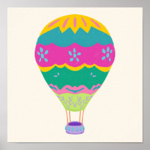 Poster "Balão de Ar Quente" do Conjunto de "Sonho a Voar"