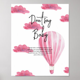 Poster Balão de ar quente - Não diga amor