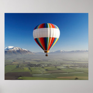 Póster Balão de ar quente, perto de Methven, Canterbury 3